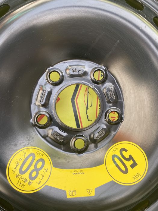 Roata de rezerva îngustă slim originala v40 - XC Volvo 115/90/16 5x108