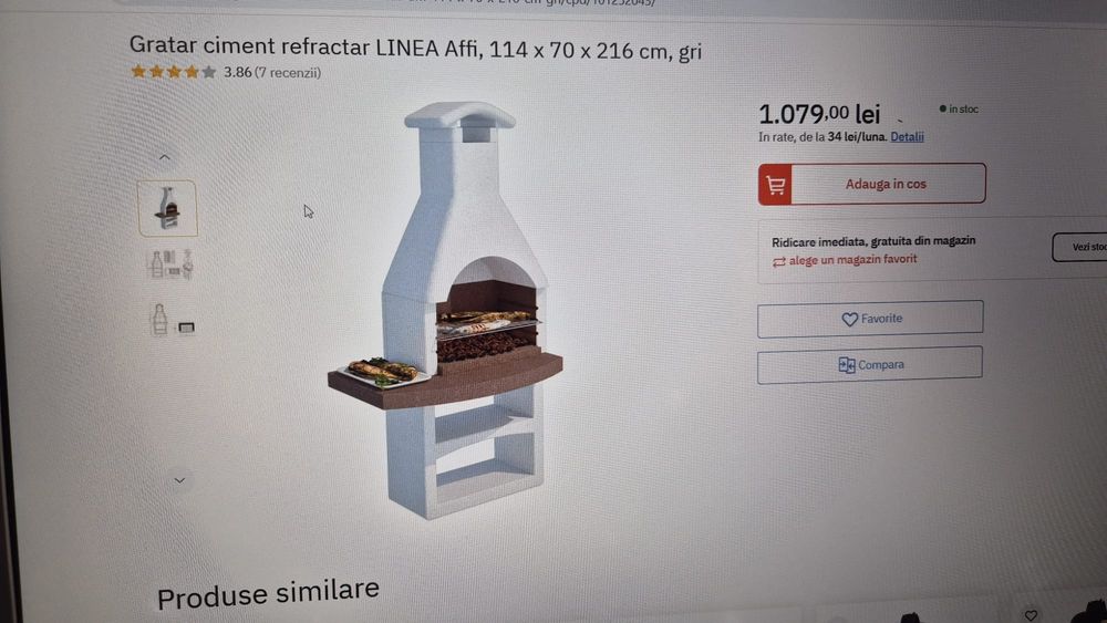 Grătar ciment refractar