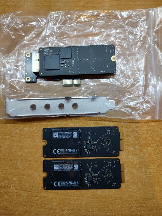 SSD 256GB за Apple 12+16pin и адаптер към PCIe x1