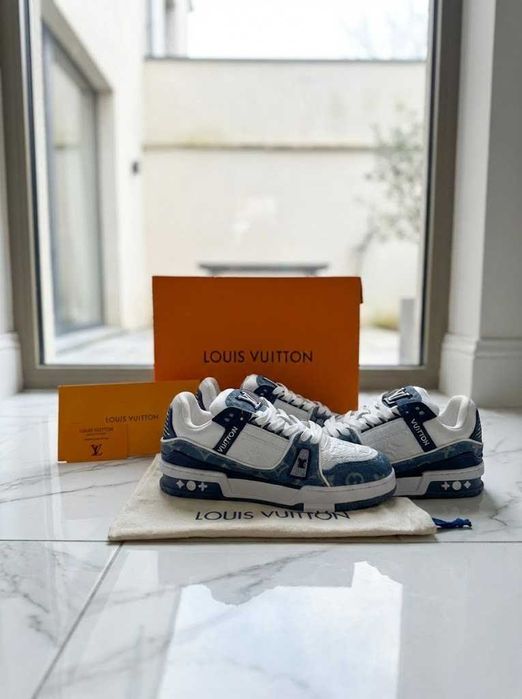 Adidasi LV Trainers Blue - Albastru - Full Box - PREMIUM