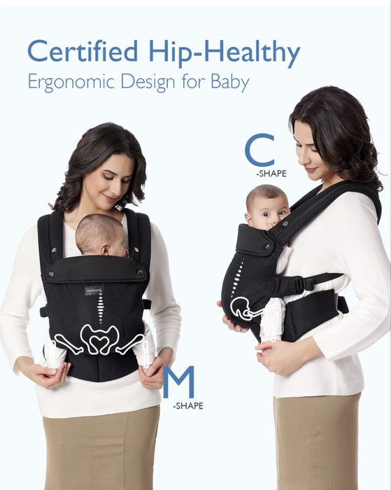 Momcozy Ергономична раница за бебета.