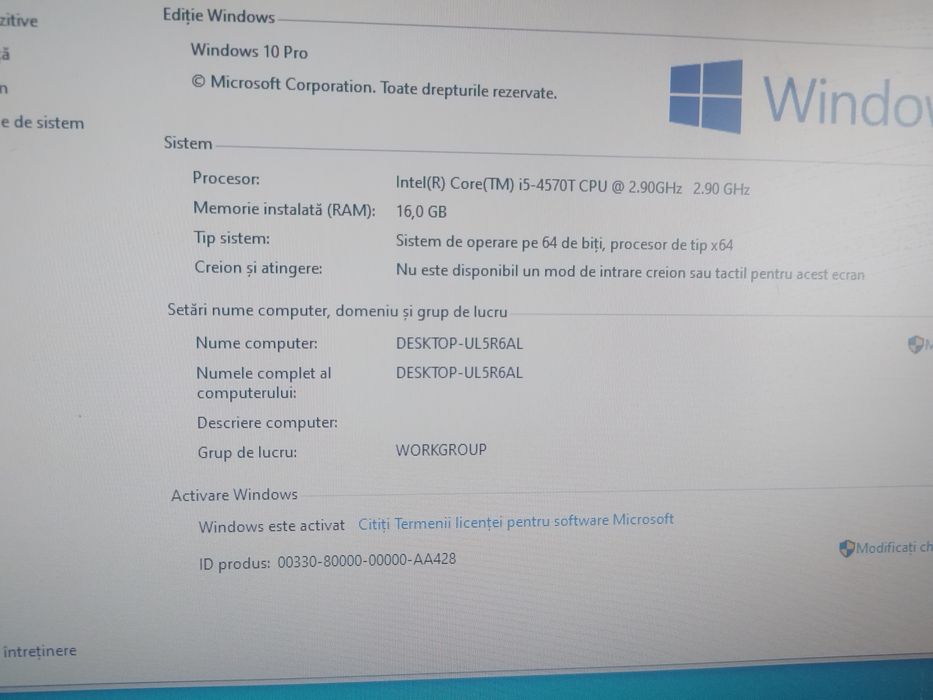 Vand i5 cu ssd 256 gb 16 gb de ramii cu wireless si o placa video