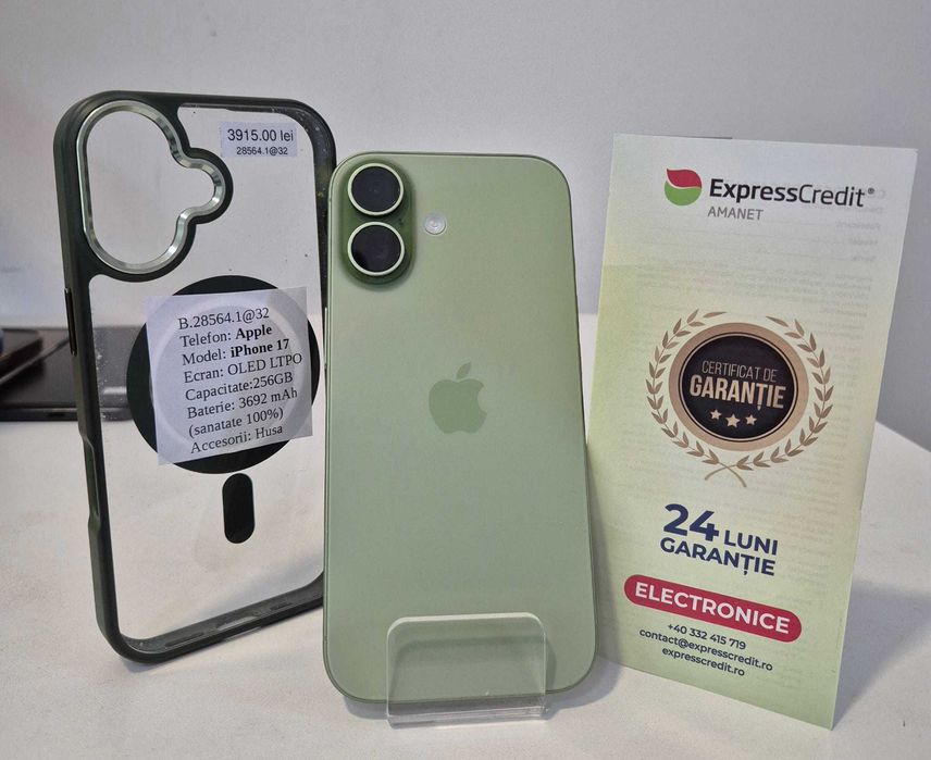 Telefon iPhone 17 (AG32 B28564.1) 2 ANI GARANTIE!