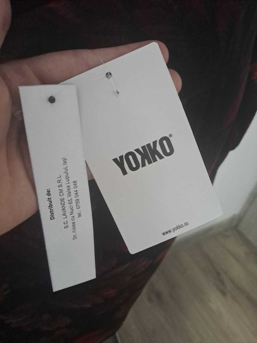 Rochie elegantă YOKKO cu cristale Swarovski – nouă,OFERTA IN DESCRIERE