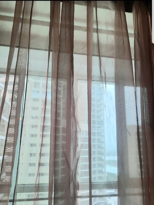 Tюль капроновая коричневая