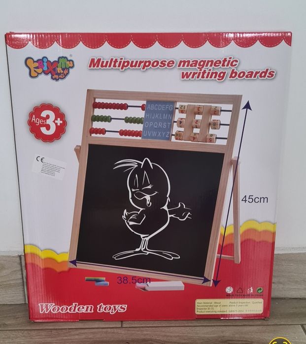 Tabla cu 2 fete, magnetica si clasica + accesorii. Produs nou