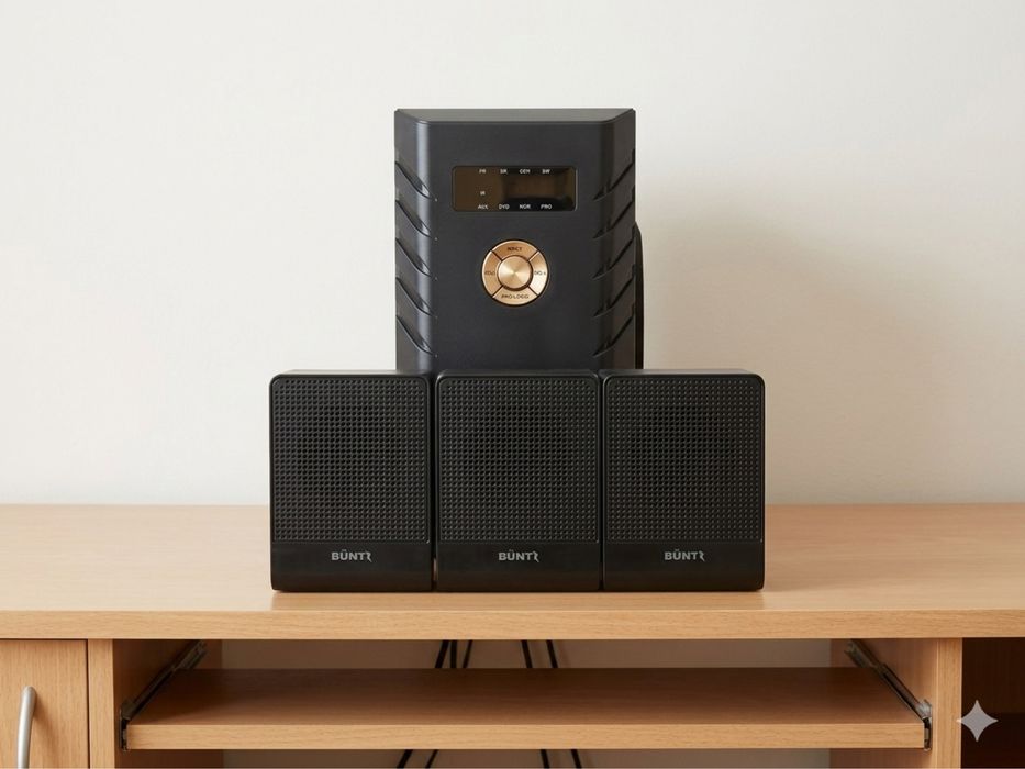 Sistem boxe BUNT 5.1 complet (5 boxe + subwoofer) pentru PC/TV