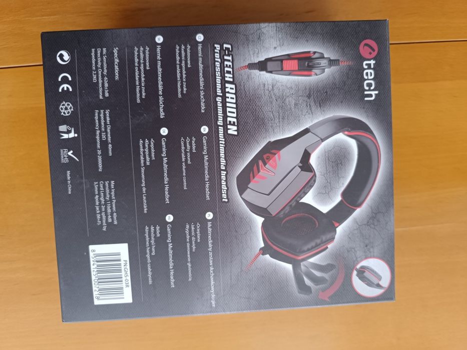 Слушалки C-tech Raiden червени