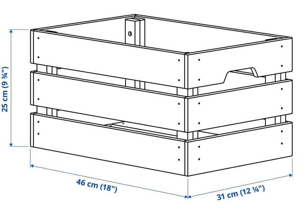 Сандъки Ikea "KNAGGLIG" с колелца, 2 бр.