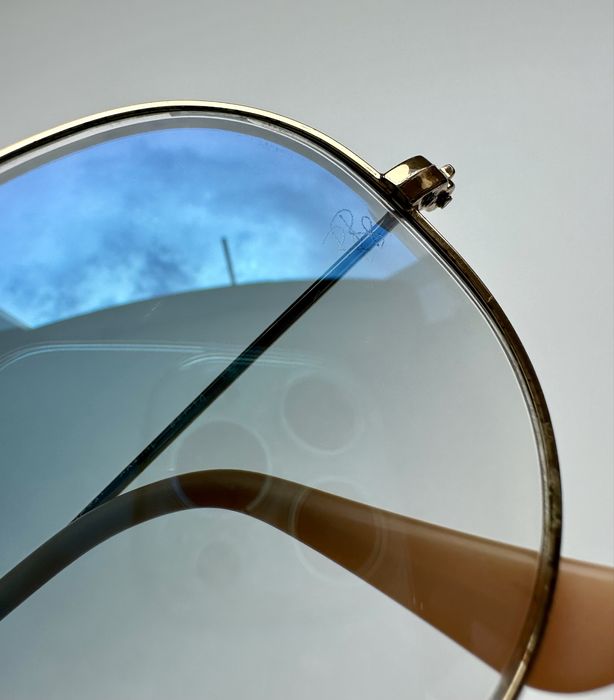 Ray Ban RB3025 aviator 55мм/светло син градиент/Made in Italy
