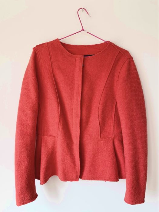 Дамско сако Зара Zara оранжево с пеплум