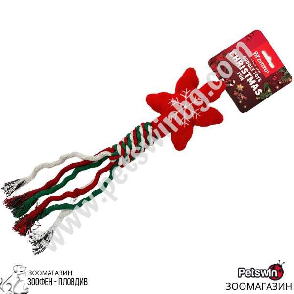 Пухкава Играчка за Куче- със Звук- Звезда- Christmas Fun- Pet Interest
