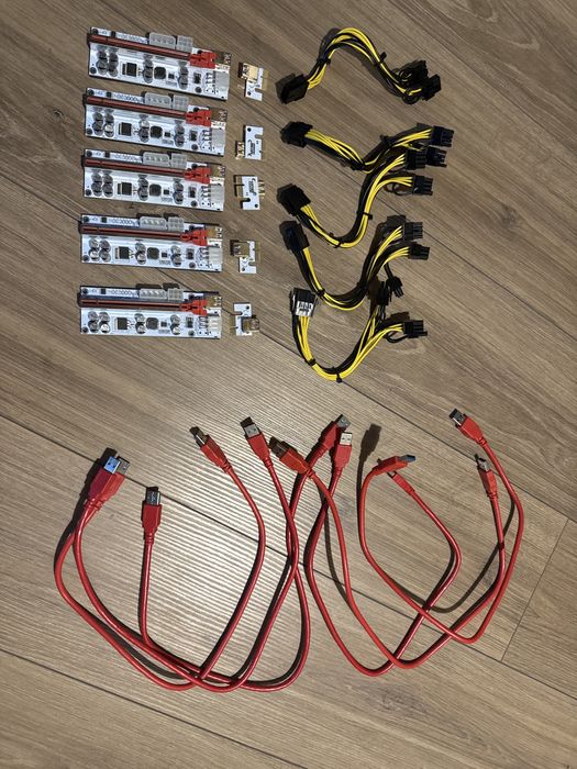 PCI-E Riser + Splitter Alimentare Placa Video 6+2