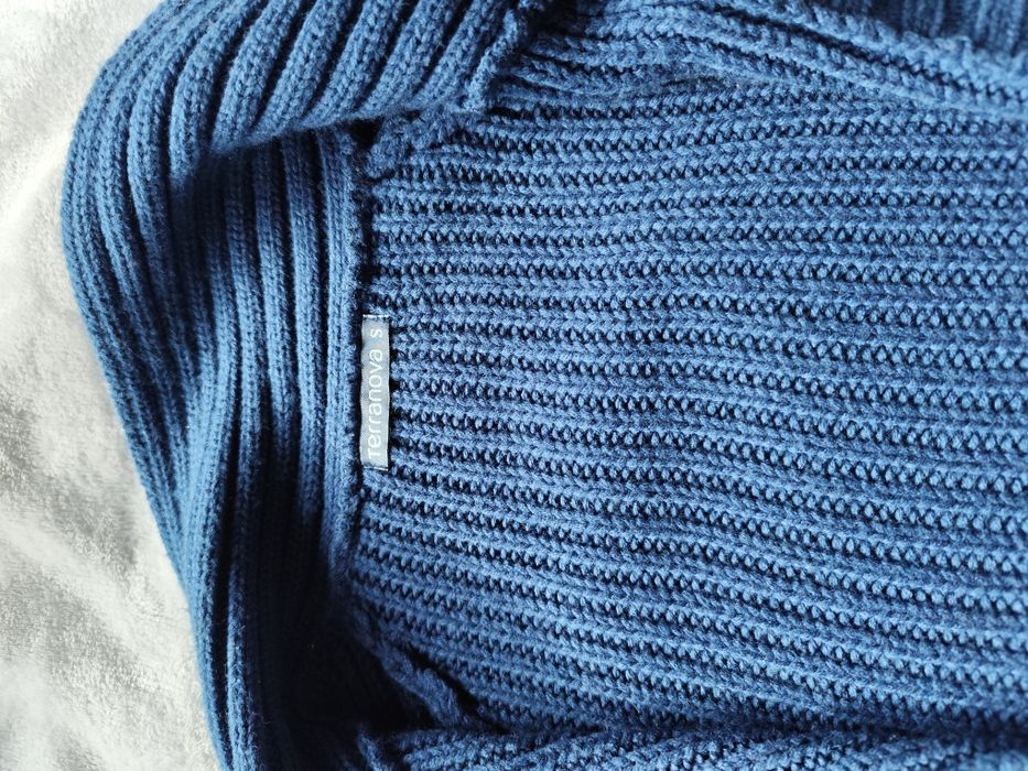 Елегантна синя жилетка с къс ръкав Terranova - S размер