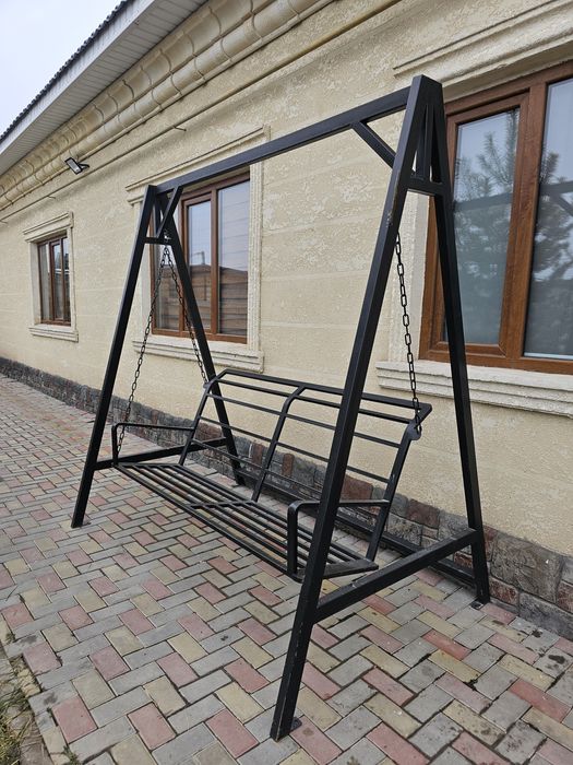 Качеля садовая железная!