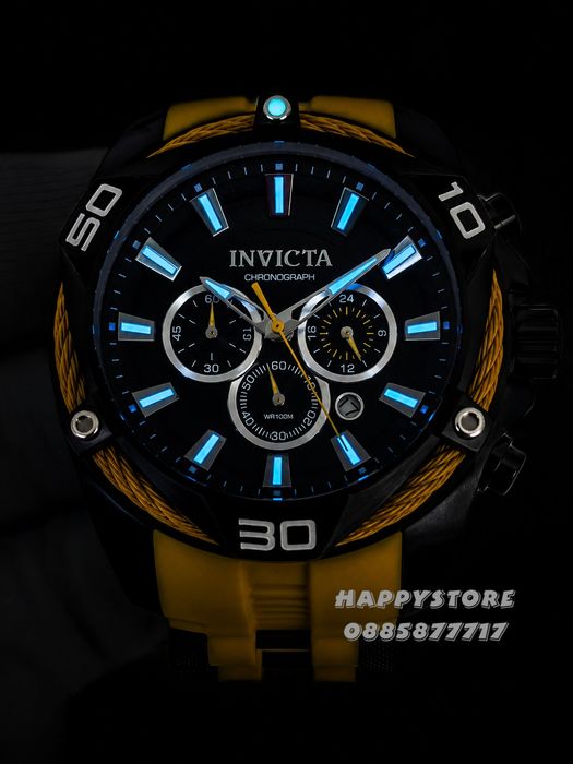 INVICTA Vanguard Yellow/Black 50 mm, Инвикта нов мъжки часовник