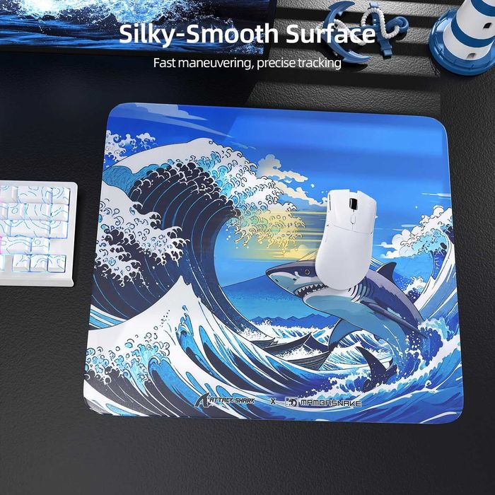 ATTACK SHARK CM05 Стъклен геймърски пад