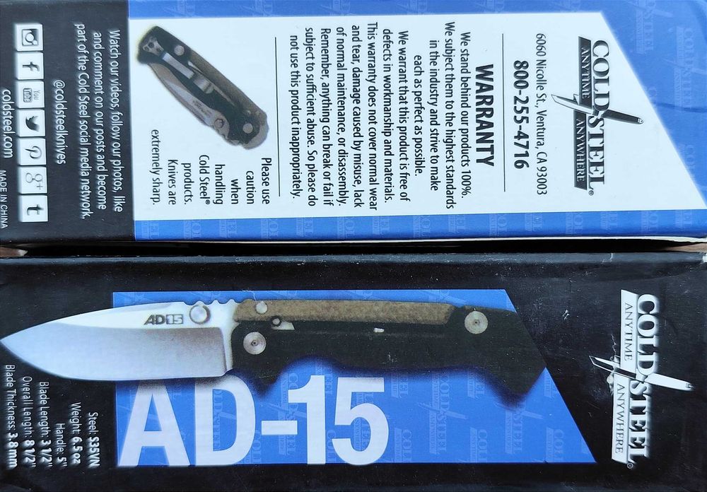 Сгъваем нож Cold Steel AD-15 Scorpion Lock