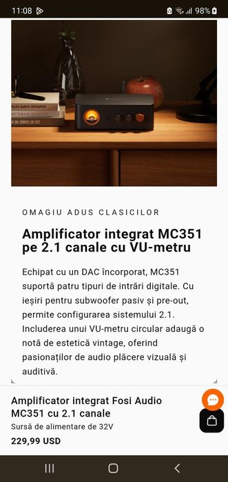 Fosi audio MC 351 - 2.1 amplificator