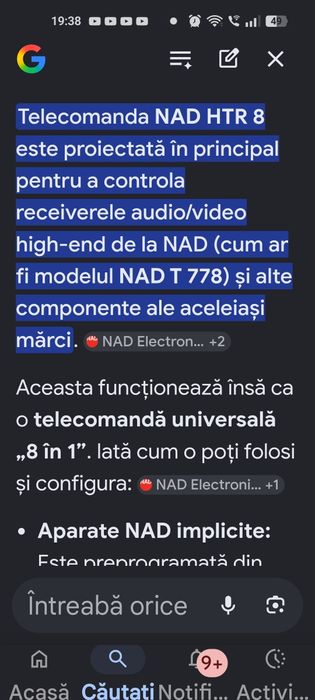 Telecomanda nad pentru amplificaror/ampliruner