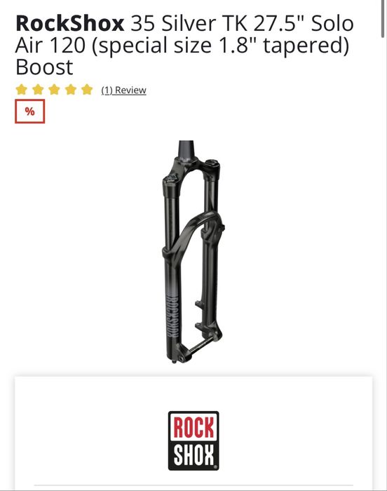RockShox 35 Silver TK 27,5" Solo Air 120