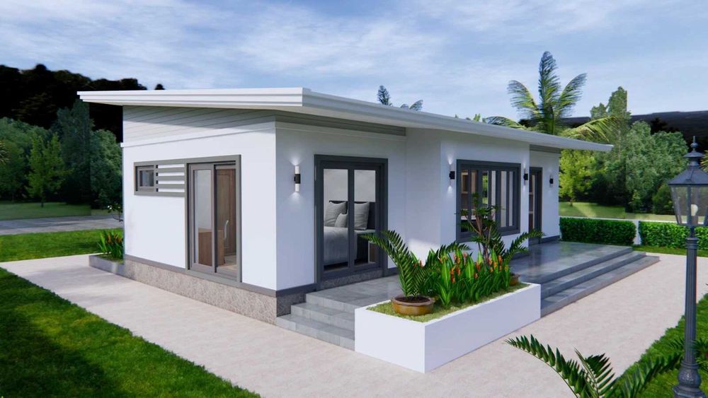 НА ИЗПЛАЩАНЕ - Луксозна сглобяема къща с 2 спални, 108 кв. м