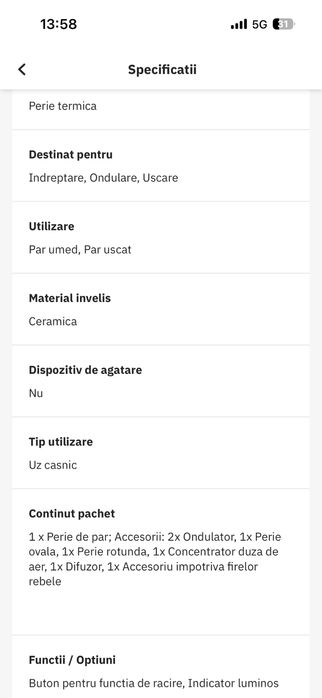 Vand perie aer cald MYRIA MY4887