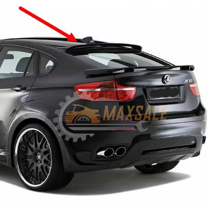 Лип спойлер за таван на BMW X6 E71 Черен гланц задна броня крило