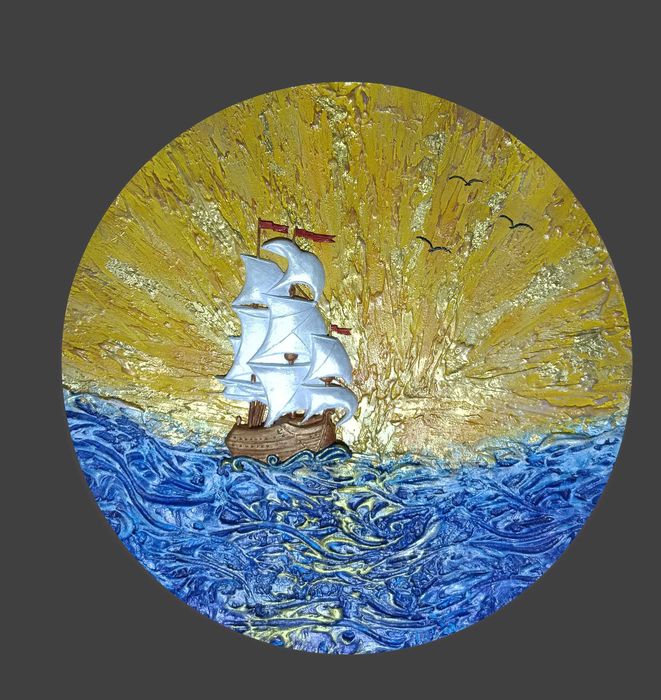 Интерьерная круглая картина