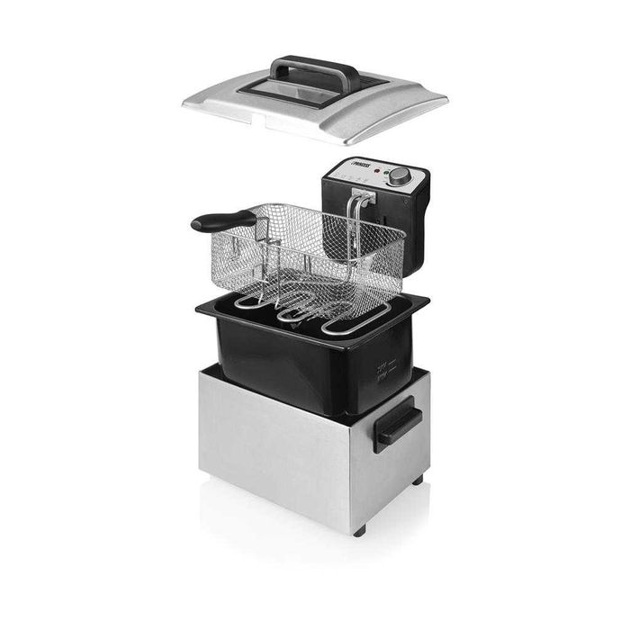 Фритюрник Princess (185000) 3270W, 5 литра, черен/сребрист (матов)