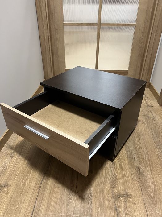 Нощен шкаф - Венге + Дъб Сонома - 2бр