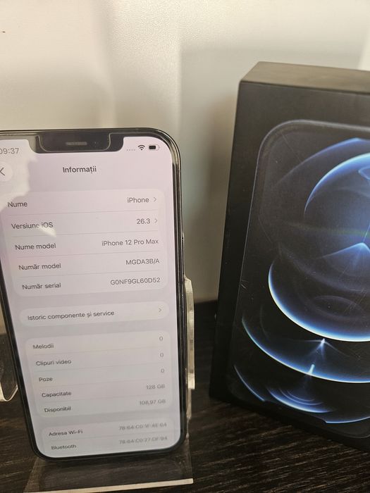 Magazin si rate Iphone 12 pro max 128GB impecabil full box 6 luni garantie