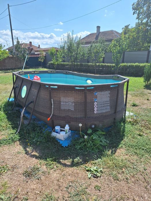 Bestway - Сглобяем басейн овален 427 cm x 250 cm x 100 cm