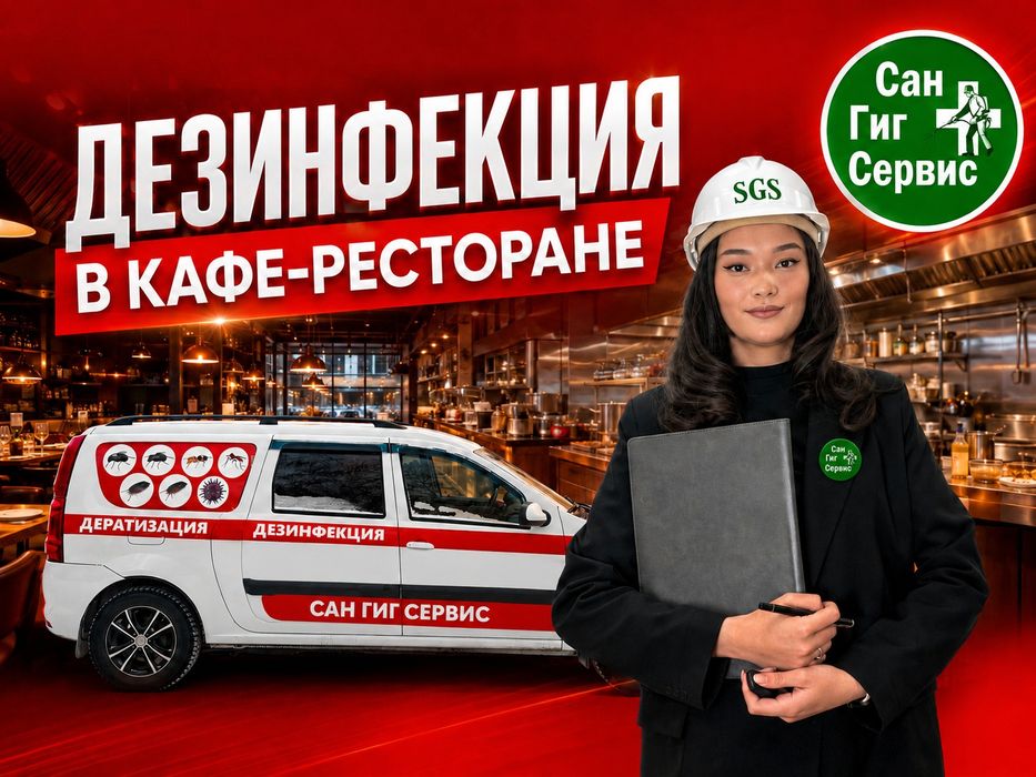 Дезинфекция кафе ресторан город Семей