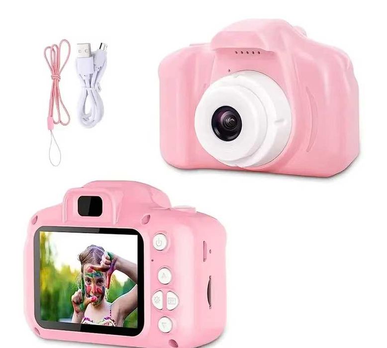 Aparat Foto Digital pentru Copii Roz card 8G gratuit