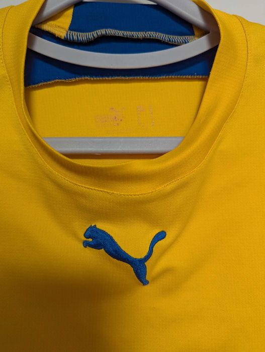 Bluza sport Puma L – galbenă, logo brodat, running training