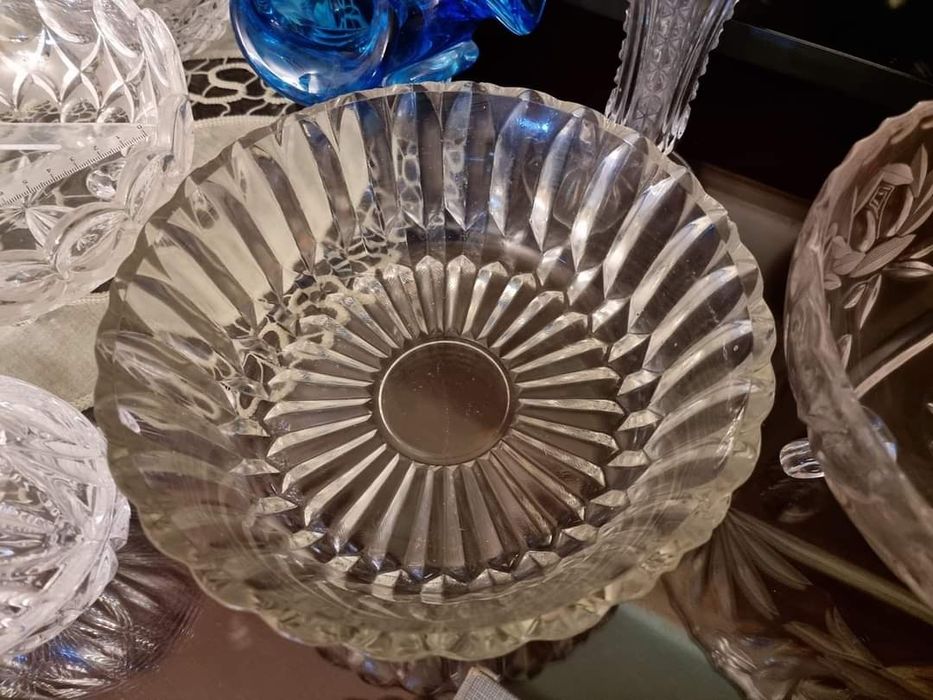 Bomboniere, boluri, platouri din cristal masiv, vintage