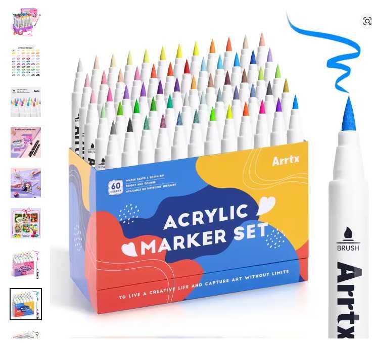 Маркери Acrylic Marker Set 60 цвята