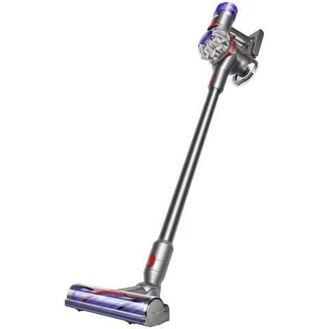 Aspirator vertical fara fir Dyson V8 2023 446969-01, 425 W, 21.6 V, capacitate colectare 0.54 l, autonomie 40 minute, gri