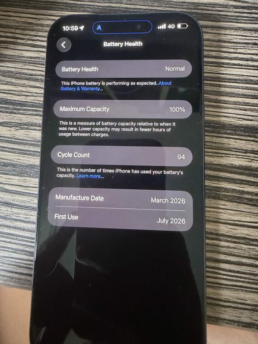 iphone 17 pro Max 100% capacity