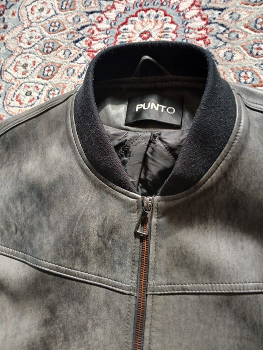 Продам кожаный бомбер Punto,раз.L.
