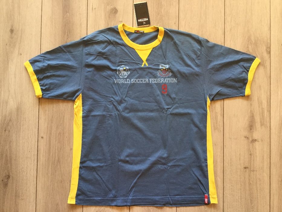 НОВА 100 % оригинална синя памучна тениска на MEETING SPORT размер XL