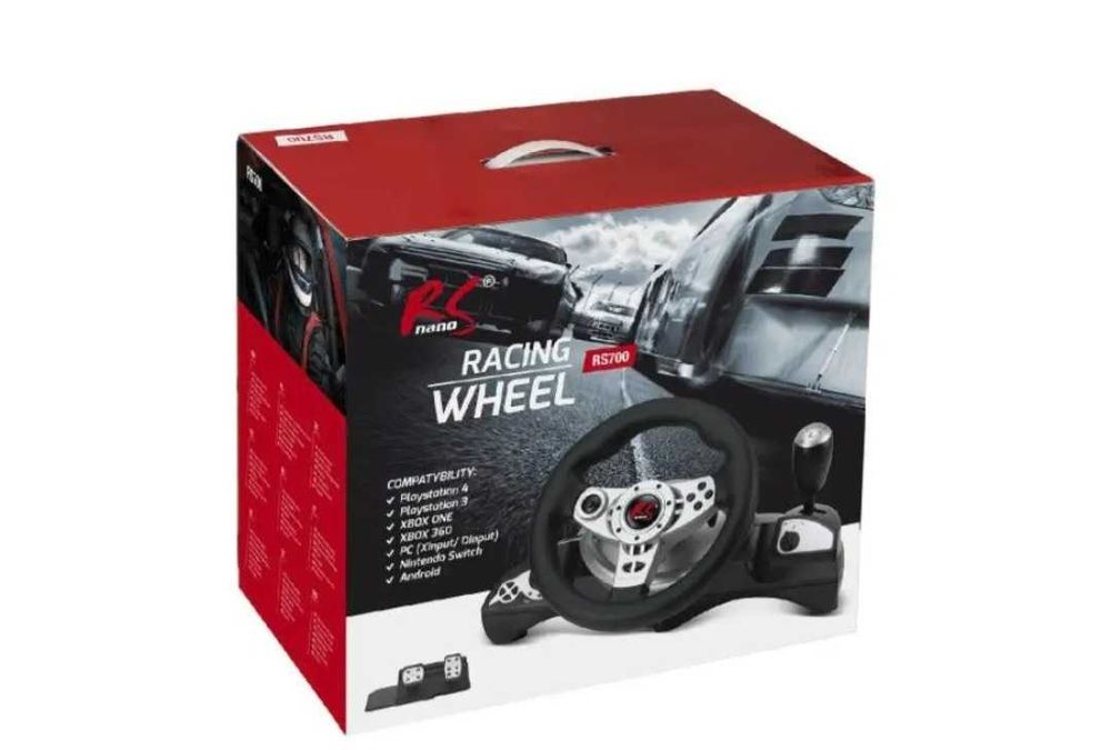 Volan cu pedale RS700, PS4/PS3/XBOX ONE, USB, negru-argintiu