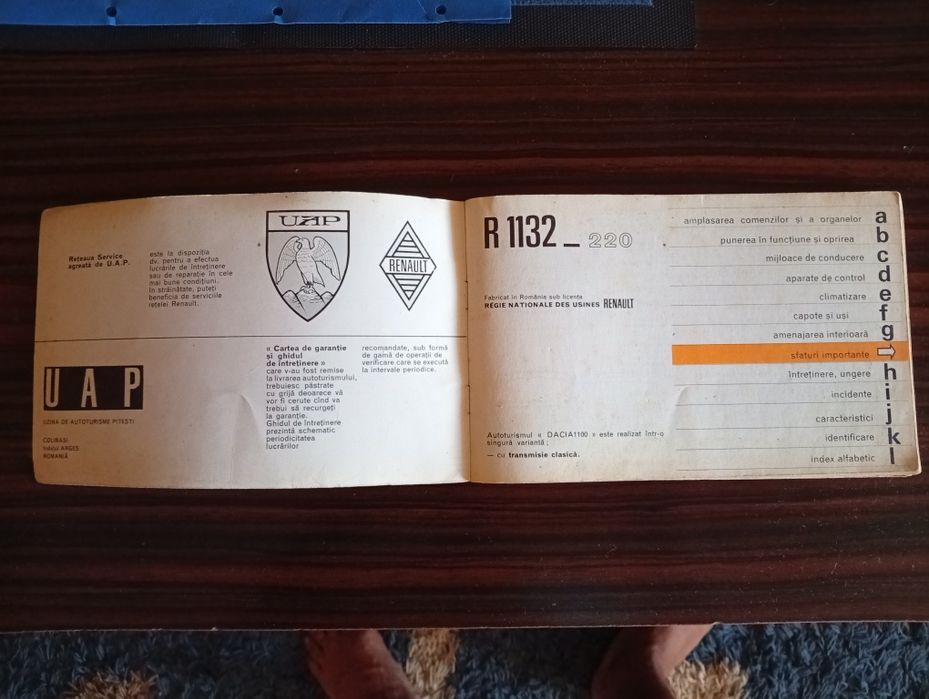 Manual utilizare DACIA 1100