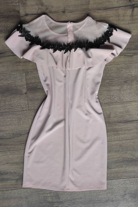 Рокля цвят пепел от рози, размер S-M