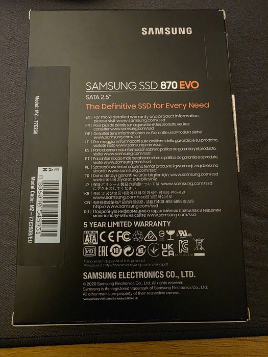SSD SATA 2.5" Samsung 870 EVO 250GB