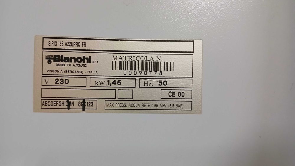 Кафеавтомат bianchi Sirio, корпус и др.