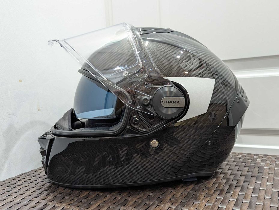 Casca moto Shark Spartan RS Carbon, marime L - viziera fumurie, ochelari de soare