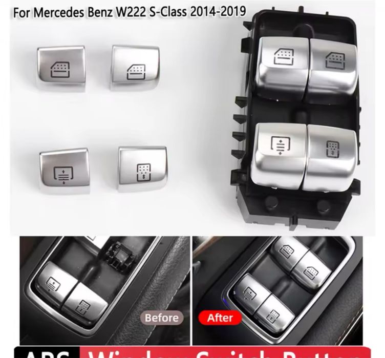 Buton stanga/dreapta panou spate geamuri perdelute Mercede Benz S W222