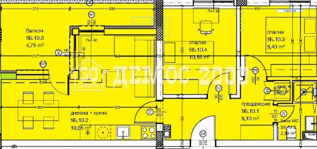 Продава се Тристаен апартамент в Варна, Кайсиева градина - 77 кв.м за 1303 €/кв.м - Снимка #2